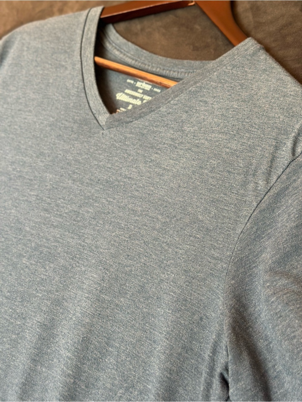 urban pipeline Heather Blue V‑Neck Short Sleeve Tee